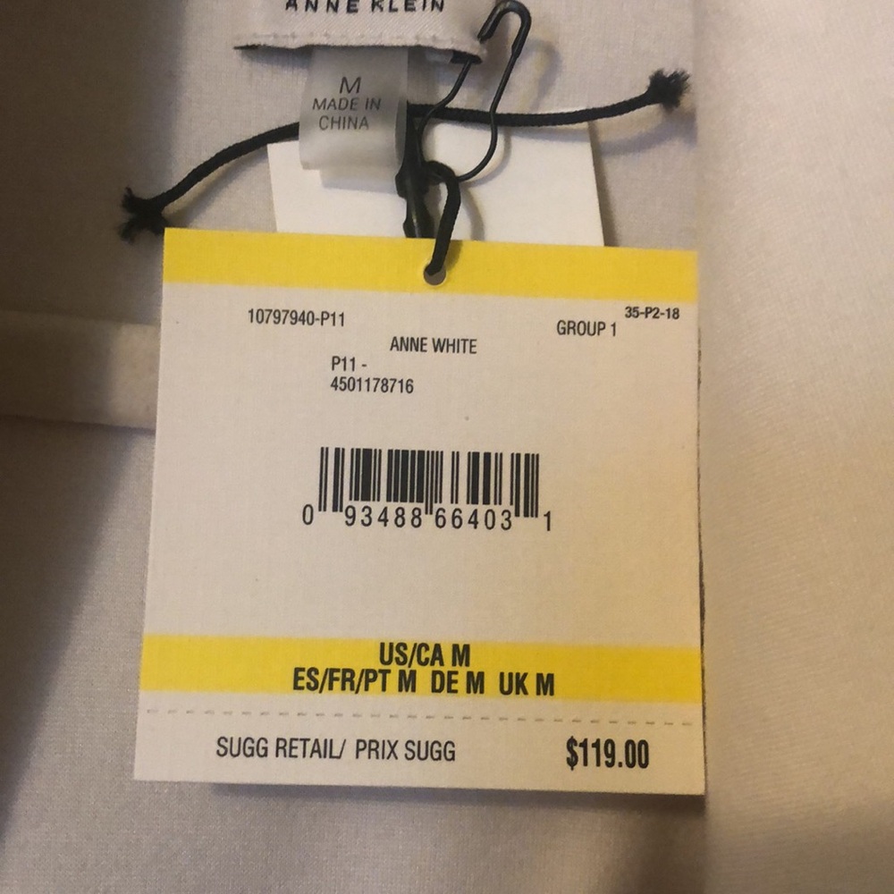 Anne Klein Off-White or Cream Draped Open Front Blazer - Picture 2 of 7